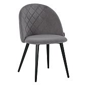 Товар Париж темно-серый бархат с прострочкой ромб (снаружи и внутри) ножки черные для кафе, ресторана, дом добавлен в корзину