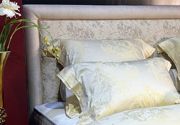 Fata de perna lux double face jacquard modal vineyard cream 5 4 flange modal creme