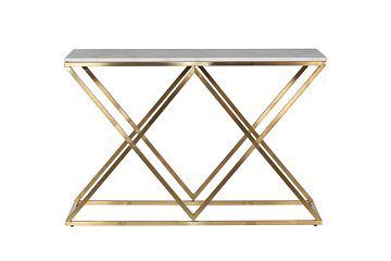 Консоль Bianco Namibia бел.мрам/мат.зол 47ED-CST026GOLD