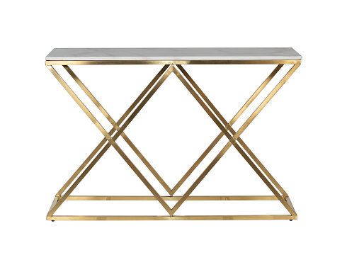 Консоль Bianco Namibia бел.мрам/мат.зол 47ED-CST026GOLD