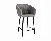 Товар Стул Гарда серый бархат ножки черные для кафе, ресторана, дома, кухни добавлен в корзину