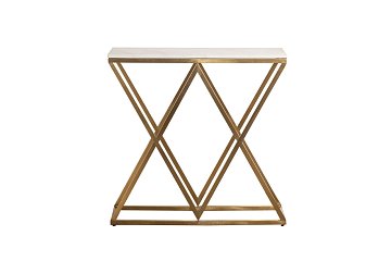 Консоль Bianco Namibia бел.мр/мат.зол 47ED-CST026/80GOLD