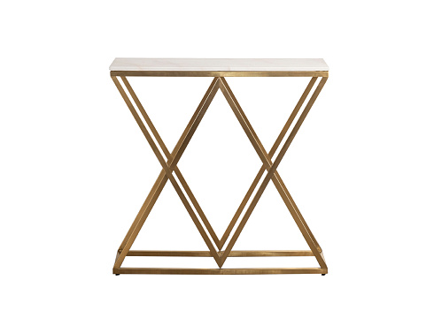 Консоль Bianco Namibia бел.мр/мат.зол 47ED-CST026/80GOLD