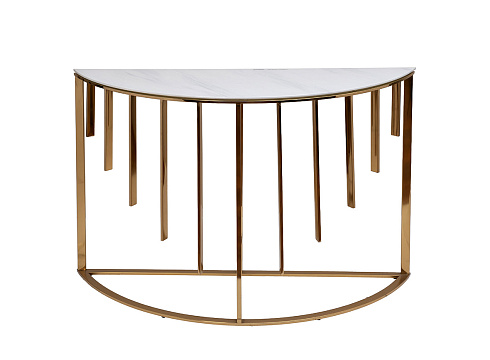 Консоль мрам.стекло/золото GY-00003