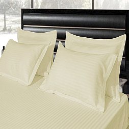 Fata de perna premium woven cotton sateen stripe cream 5 4