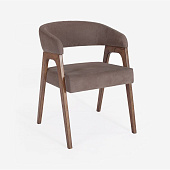 Товар Берн коричнево-серая ткань, массив бука (цвет орех) для кафе, ресторана, дома, кухни добавлен в корзину