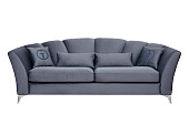Товар Диван Annette трехместный без мех,велюр сапфир Colt1006/хром  добавлен в корзину