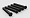 Picior simplu negru 25-26 cm 3733155