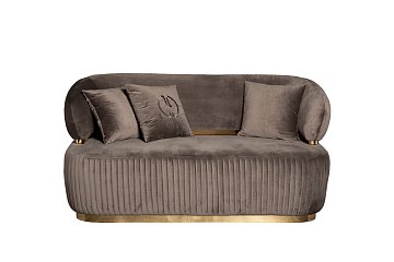 Диван Glarus двухместный, велюр коричневый 102AN-DIV-1302-KOR