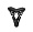 Ножка Tracery Black H 15 cm 3717545