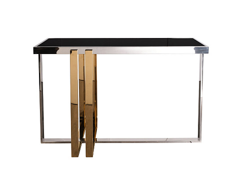 Консоль черн.стекло/хром+золото 47ED-20900